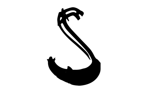 Bold Rotten Decaying Mono Letter S Review for Embroidery Designers