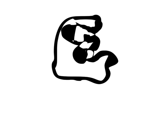 Cheesey Gooey Melting Mono Letter SVG E