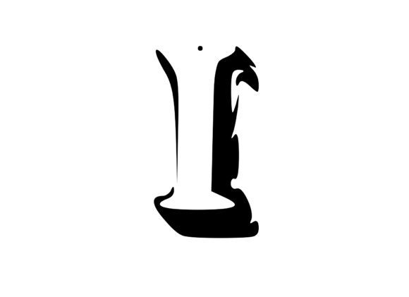 Fun Whacky Playful Mono Letter I V.2