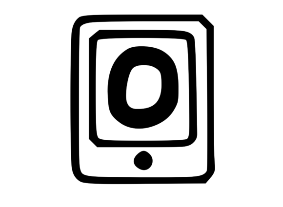 Mobile Tablet Device Mono Letter O Design Review