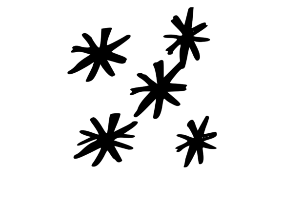 Mono Scribble Graphic Little Stars