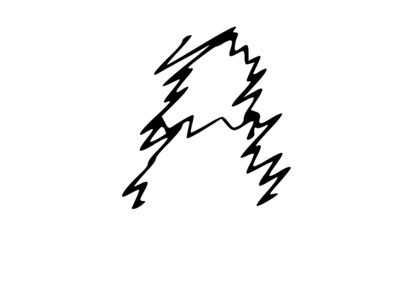 Zapped Comic Shocked Mono Letters a